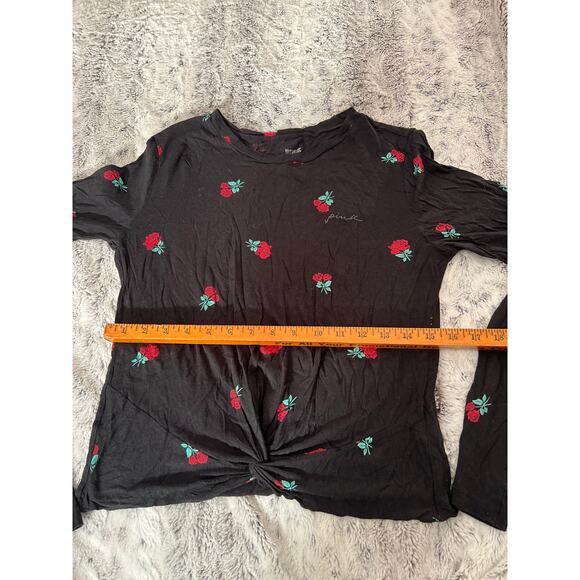 Victoria’s Secret pink rose‎ logo long sleeved size small with knot on front - Picture 3 of 4